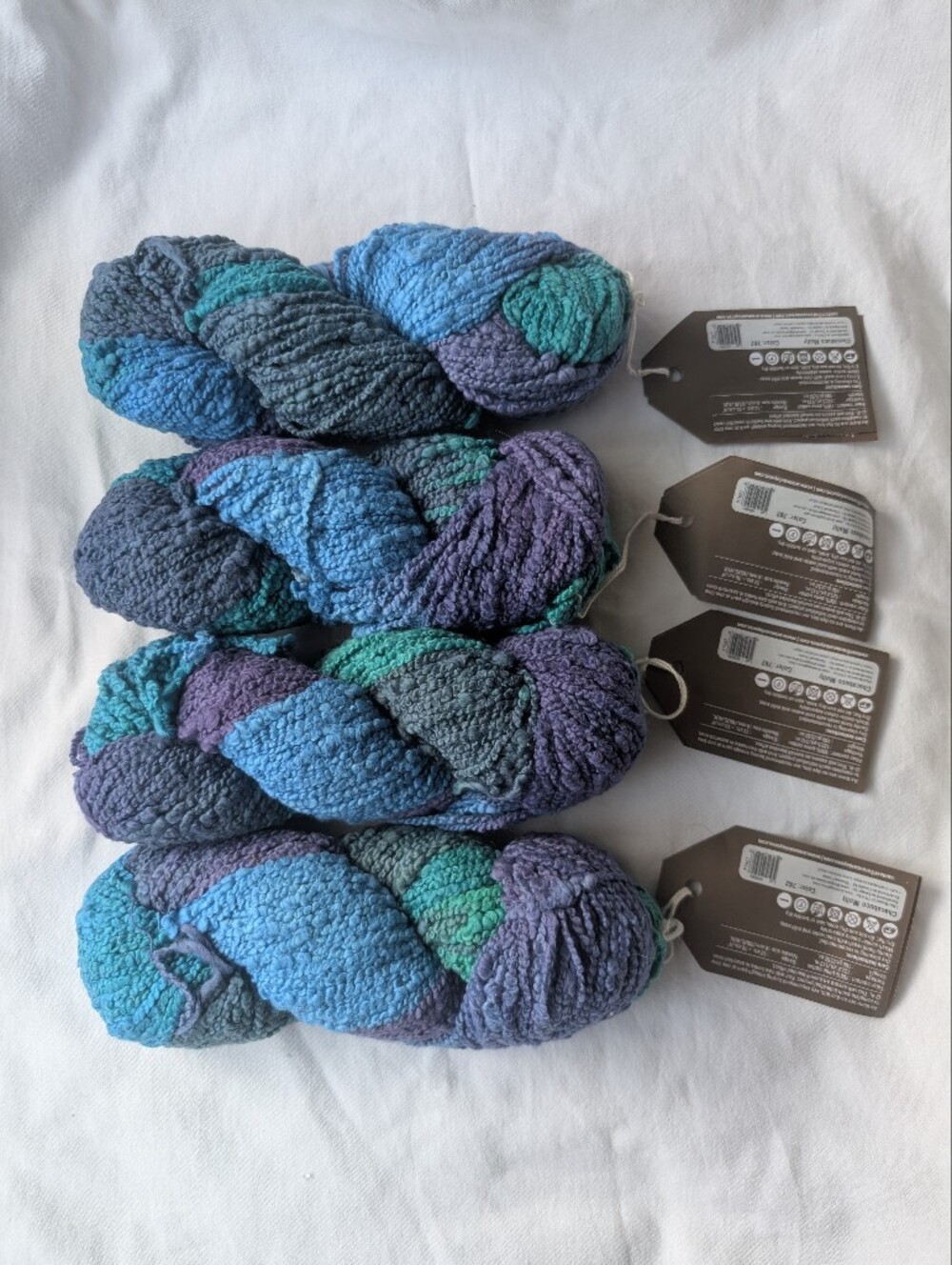 Araucania Chacabuco Multy Cotton Hand-Dyed Yarn Blue, Green, Purple - 4 Skeins - Picture 7 of 9